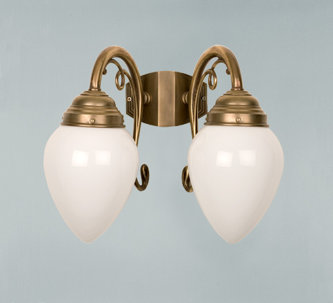 Berliner Messinglampen - AD152-123op B - โคมไฟติดผนัง Mendelssohn แบบ 2 หลอด