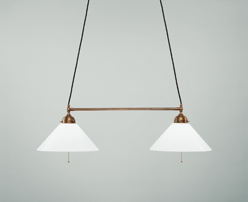 Berliner Messinglampen - D1-70op B - Doppelpendelleuchte Brasserie