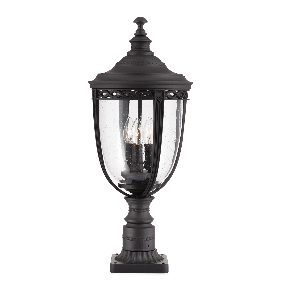 Elstead - FE-EB3-L-BLK - โคมไฟเสาสนามภายนอก English Bridle