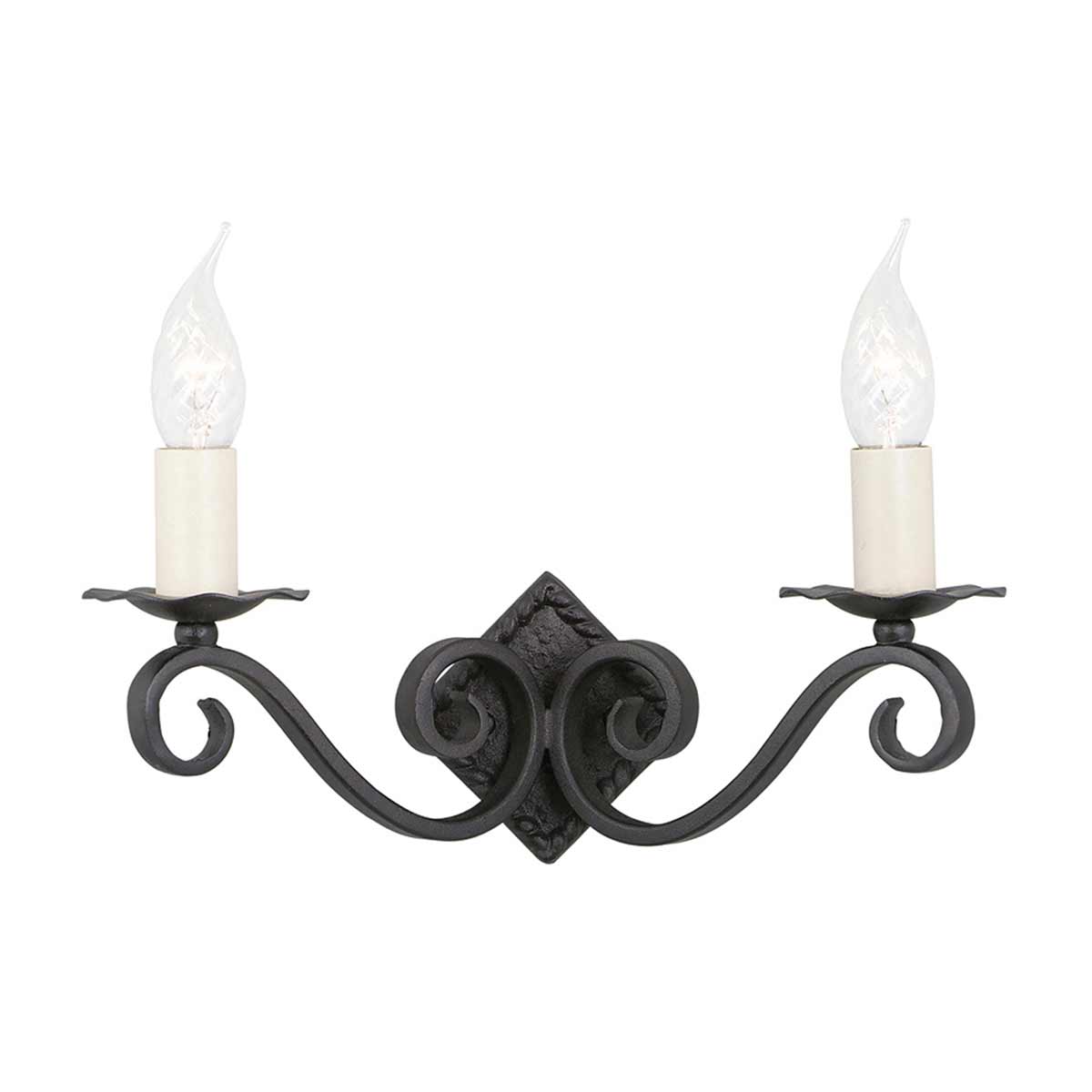Elstead - RY2A-BLACK - Rectory 2 Light Wall - สีดำ, เหล็กหล่อ