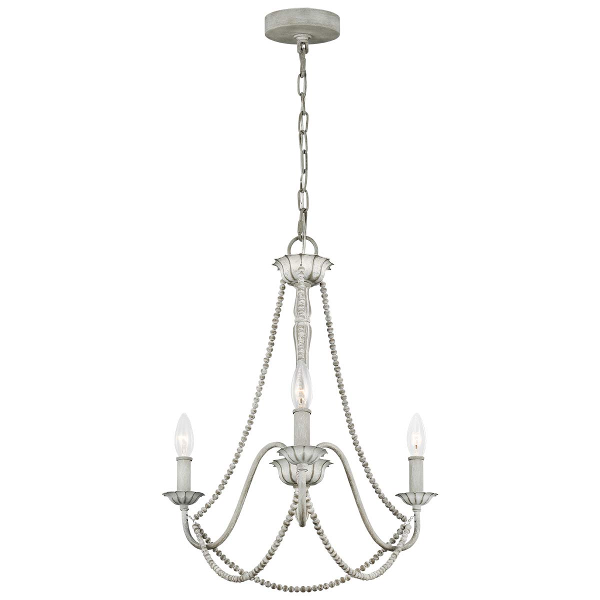 Elstead - FE-MARYVILLE3 - Maryville 3 Light Chandelier - Washed Grey