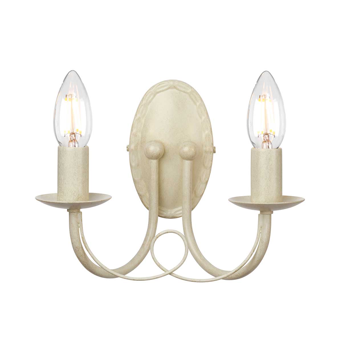 Elstead - MN2-IV-GOLD - โคมไฟติดผนัง Minster แบบ 2 หลอด - สีงาช้าง/ ทองพาทินา