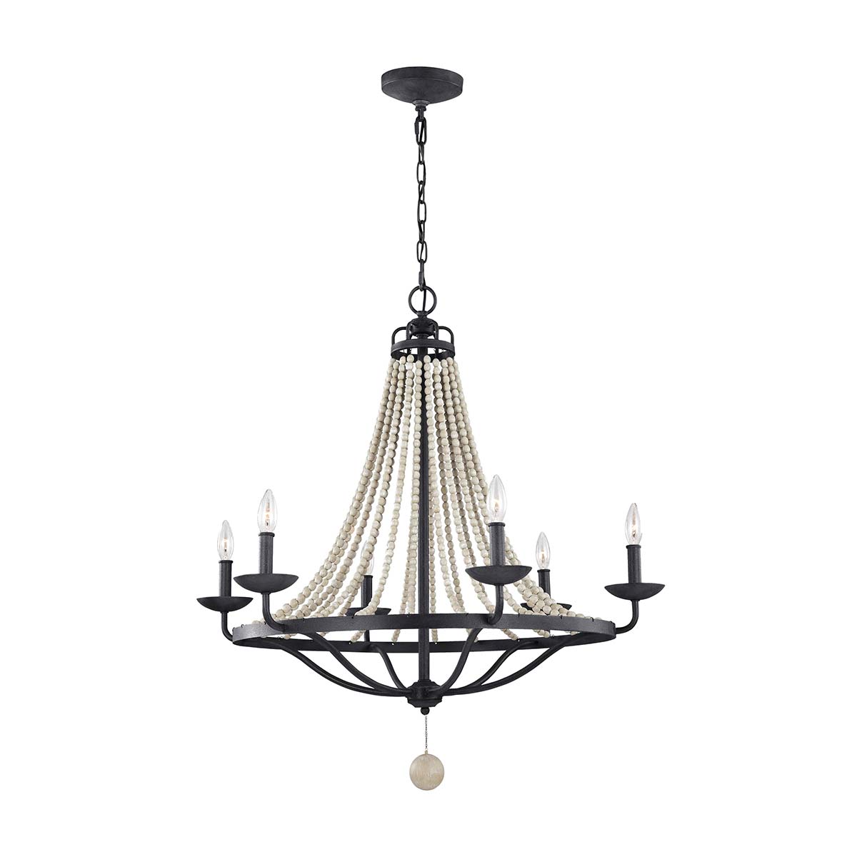 Elstead - FE-NORI6-DWZ - โคมระย้า Nori 6 Light - สังกะสีรมดำลุควินเทจพร้อมสีเทา Driftwood Grey