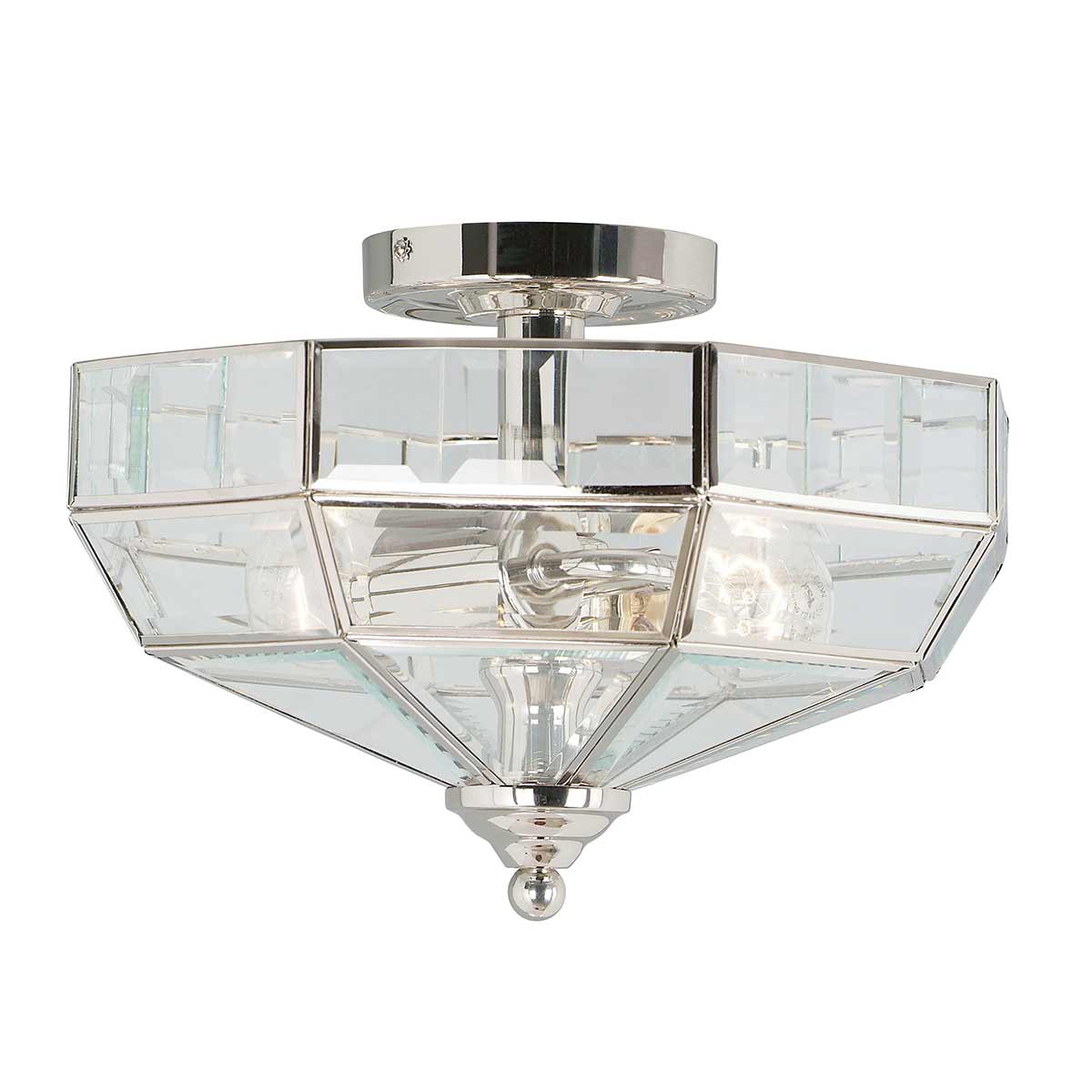 Elstead - OLD-PARK-PN - Old Park 2 Light Semi-Flush - Polished Nickel