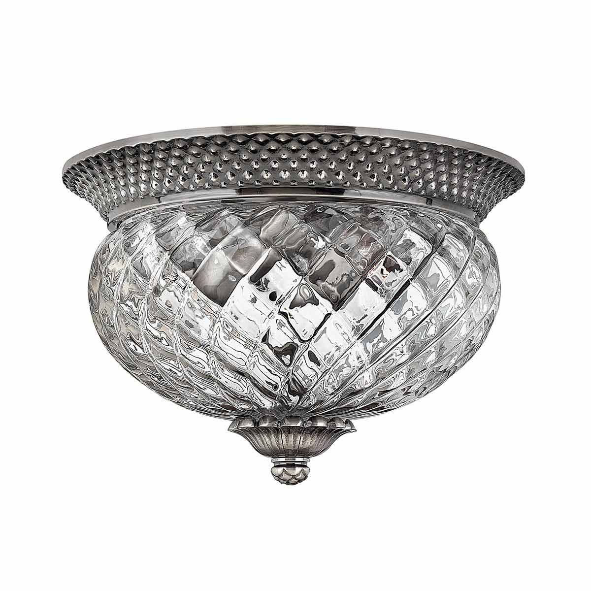 ElsteadPlantation 2 Light Small Flush - ขัดเงาสีนิกเกิล, แอนทีค