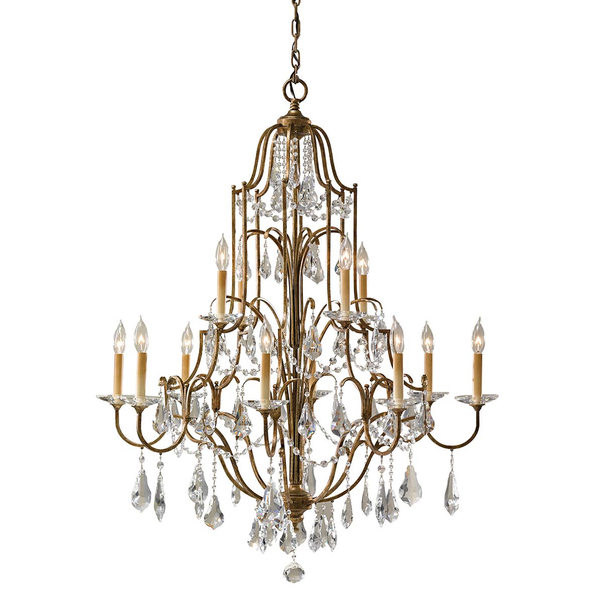 Valentina 12 Licht Multi-Light-Tier-Kronleuchter - oxidierte Bronze von Elstead