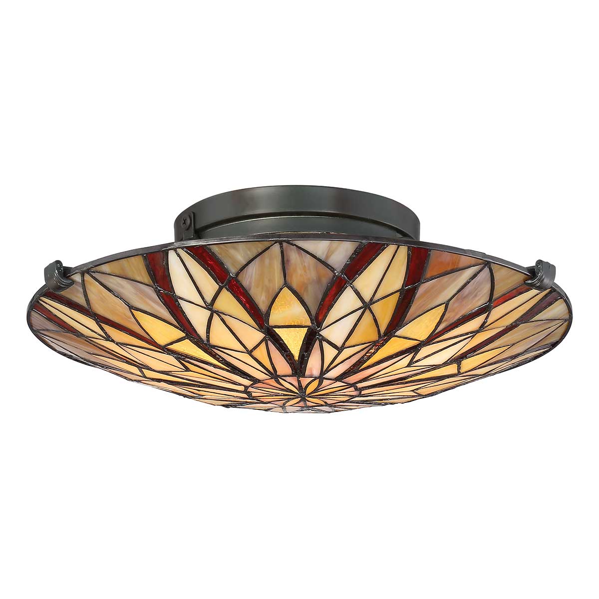 Elstead - QZ-VICTORY-SF - Victory 2 Light Semi-Flush - บรอนซ์ Valiant