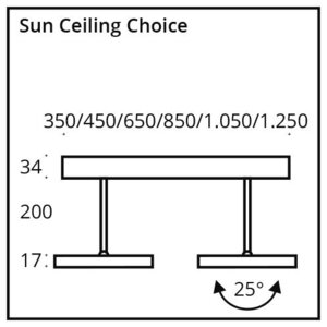 Top Light Leuchten&nbsp;Sun Ceiling Choice downlight - chrome matt / 450 / 90&nbsp;8-72904021