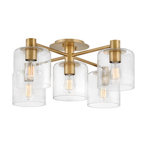 Axel 5 Light Semi-Flush - ทองเหลืองเฮอริเทจ