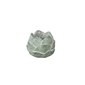 Flowi กระถางดอกไม้ทำจากปูนซีเมนต์สีเขียว ทรงดอกไม้ XS