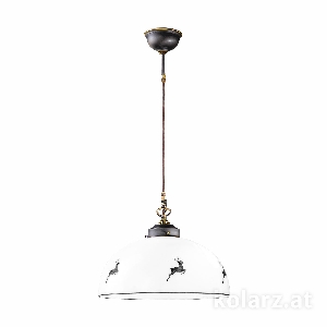 KOLARZ-Austrolux Leuchten Hängeleuchte, Pendelleuchten & Hängelampen von KOLARZ-Austrolux Leuchten Hängeleuchte NONNA, Altmessing, Hirsch Grau D 36 cm, min. Höhe 42 cm, max. Höhe 182 cm, 1 flg., E27, 75 W 731.32.135