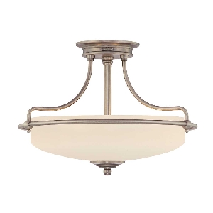 Griffin 3 Light Semi-Flush - Nickel antik von Elstead