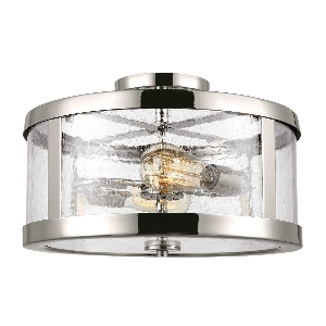 Harrow 2 Light Semi-Flush - Nickel poliert von Elstead