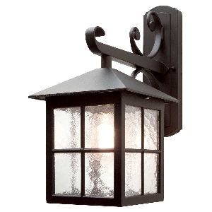 Elstead von Elstead Winchester 1 Light Wall Down Laterne - Schwarz - Außenbereich BL19-BLACK