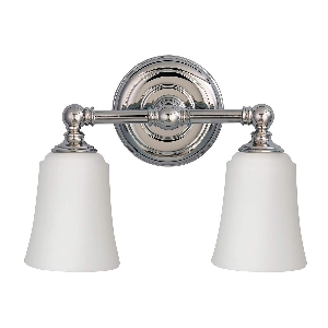Elstead von Elstead Huguenot Lake 2 Light Wandleuchte - Poliertes Chrom FE-HUGOLAKE2BATH