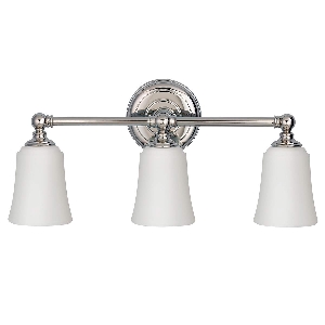 Huguenot Lake 3 Light Wandleuchte - Poliertes Chrom von Elstead