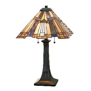Inglenook 2 Light Tischleuchte - Valiant Bronze von Elstead