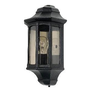Newbury 1 Light Half Lantern - Black von Elstead