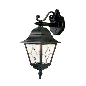 Norfolk 1 Light Down Wall Lantern - Black von Elstead