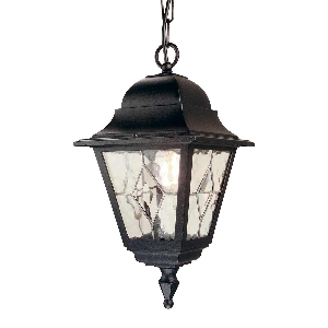 Norfolk 1 Light Chain Lantern - Black von Elstead