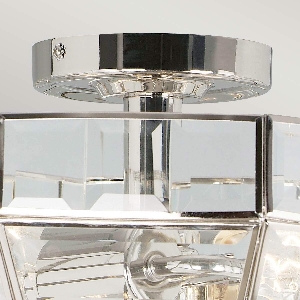 Elstead Deckenleuchten & Deckenlampen von Elstead Old Park 2 Light Semi-Flush - Polished Nickel OLD-PARK-PN