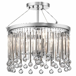 Piper 3 Light Semi-Flush - Poliertes Chrom von Elstead