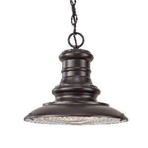 Redding Station 1 Light Medium โคมแขวนโซ่ - Restoration Bronze von Elstead