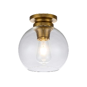 Tabby 1 leichte bündige Leuchte - Brüniertes Messing von Elstead