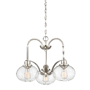 Trilogy 3 Licht-Kronleuchter - Gebürstetes Nickel von Elstead