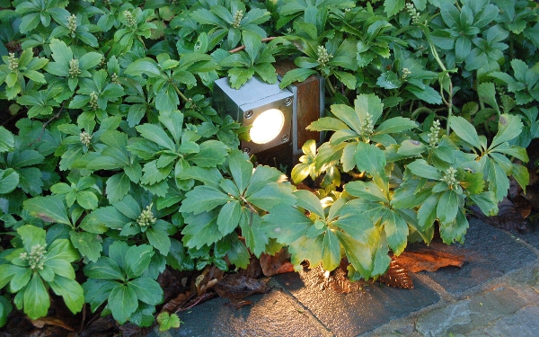 Q-BIC Teak Bodenleuchte klein der Firma Royal Botania