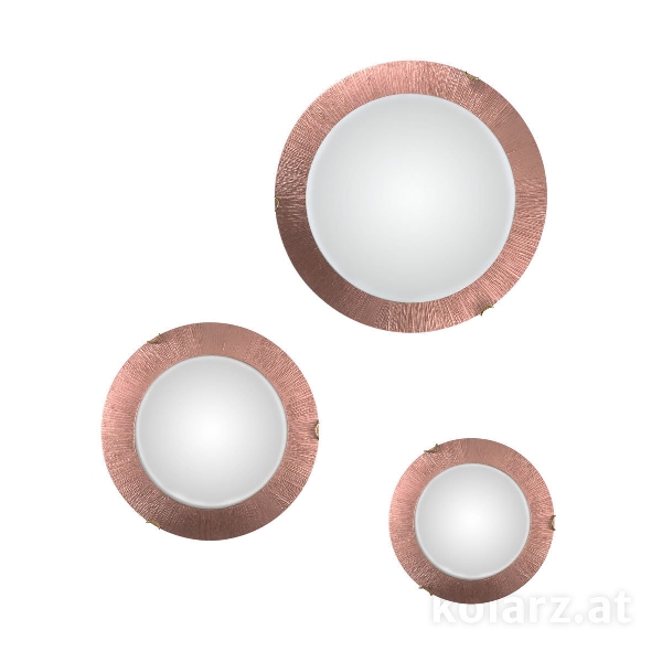 โคมไฟติดเพดาน MOON, ทองเหลืองโบราณ, Sun ทองแดง D 40 ซม., สูง 9 ซม., 2 หลอด, E27, 60 W der Firma KOLARZ-Austrolux Leuchten