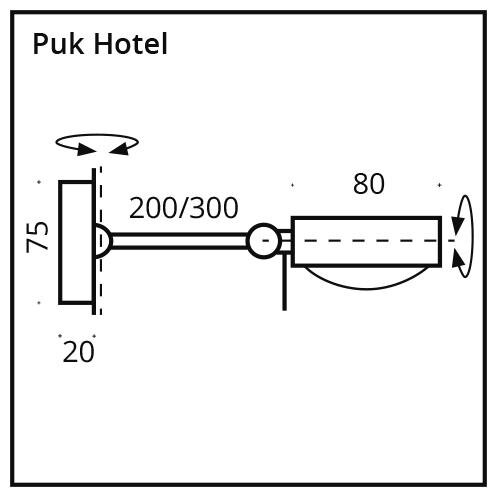 Puk Mini Hotel - ขั้ว G9 / โครมด้าน / 300 der Firma Top Light Leuchten
