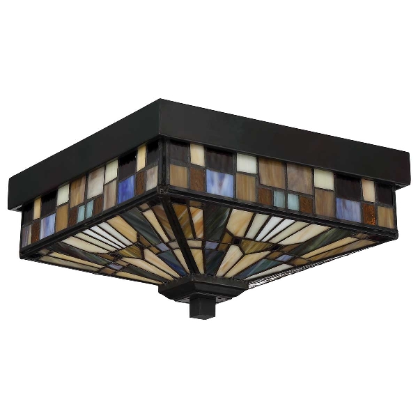 Inglenook 2 Light Outdoor Flush - Valiant Bronze der Firma Elstead