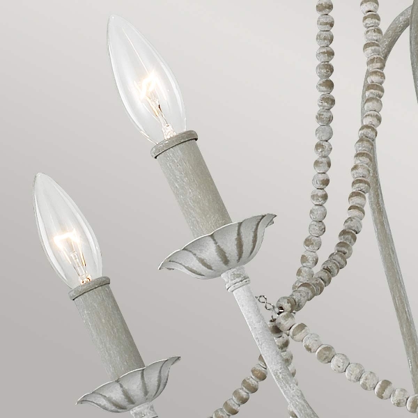 Maryville 6 Light Chandelier - Washed Grey der Firma Elstead