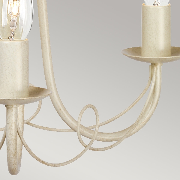 โคมระย้า Minster 3 Light - สีงาช้าง/ทองพาทินา der Firma Elstead