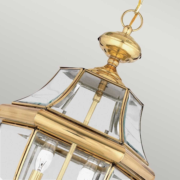 Newbury 2 Light Large Chain Lantern - Lacquered Polished Brass der Firma Elstead