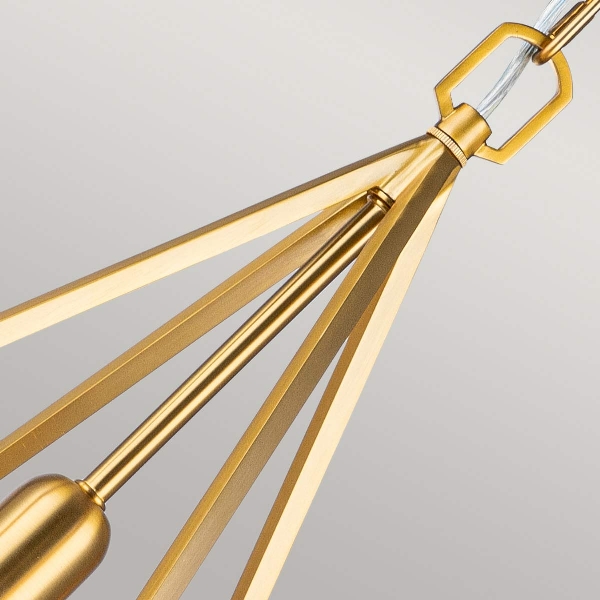 Nico 1 Light Medium Pendant - Burnished Brass der Firma Elstead