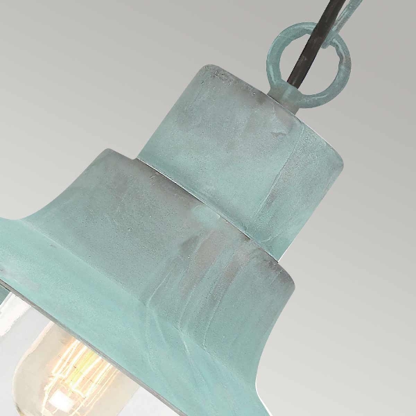 Sheldon 1 โคมไฟสาย Laterne - Verdigris der Firma Elstead