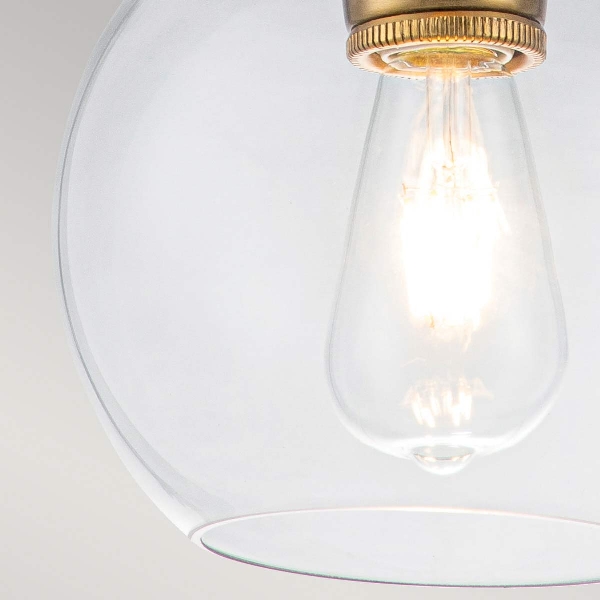 Tabby 1 leichte Mini-Hängeleuchte - Brüniertes Messing der Firma Elstead