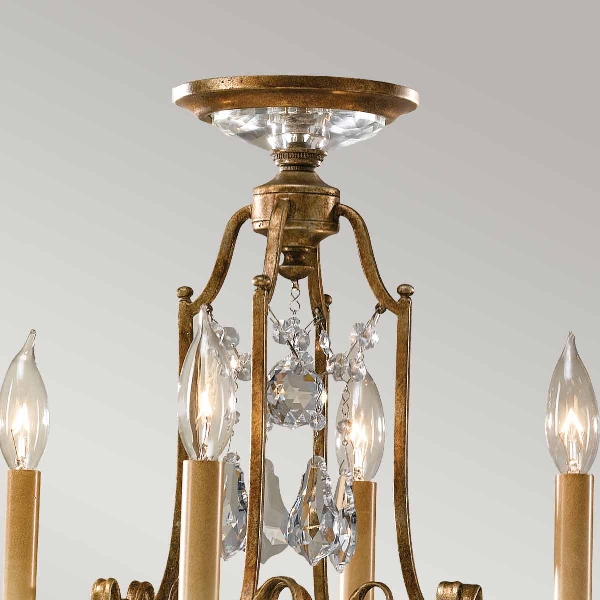 Valentina 4 Licht Kronleuchter - Oxidierte Bronze der Firma Elstead